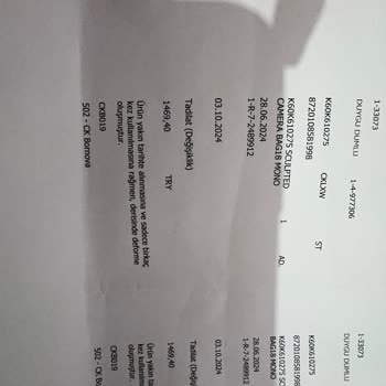 Ürünün Derisi Attı Ve Fermuar Sarardı