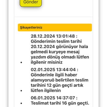Teslim Edilemeyen Kredi Kartı Ve Yetersiz Müşteri Hizmetleri