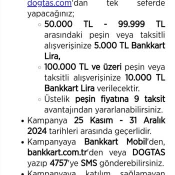 Doğtaş Kampanyasında Eksik Bankkart Lira Yüklemesi