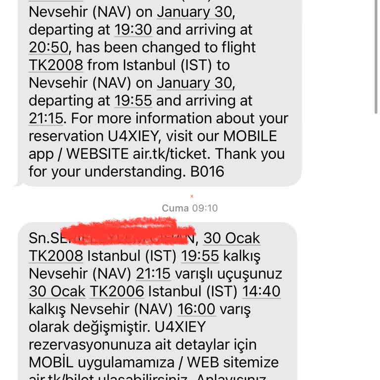 THY Bilet Değişikliği Mağduriyeti