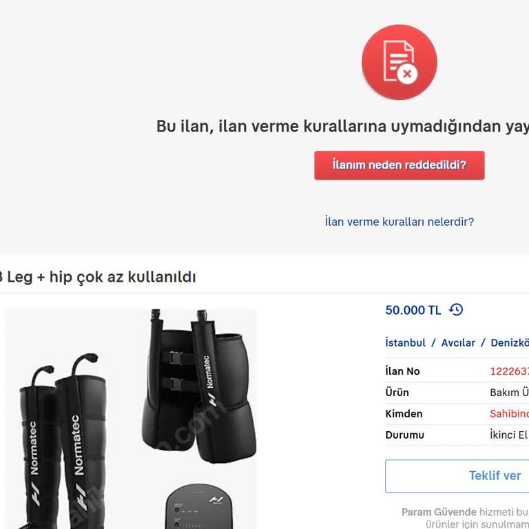 Reddedilen İlan Ve Güven Zedeleyici Yaklaşım