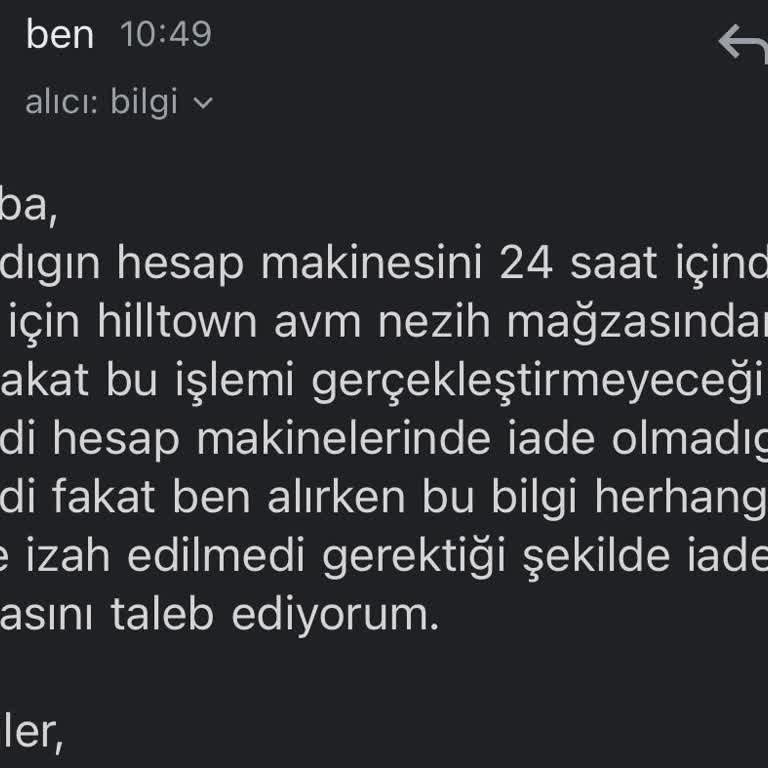 İade Politikası Hakkında Yanıltıcı Bilgilendirme