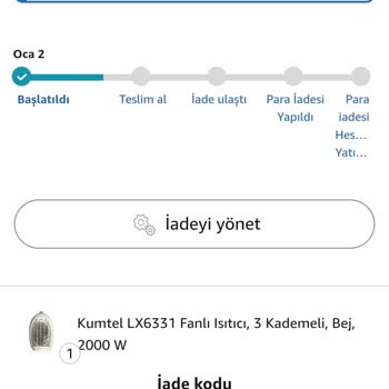 Kusurlu Isıtıcı Ve Kargo Hizmetinde Yaşanan Sorunlar