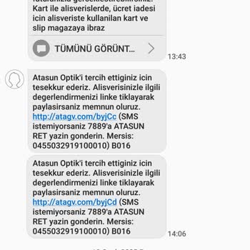 Atasun Optik Teşhir Ürünü ve Yanıltıcı Satış Taktikleri Mağduriyeti