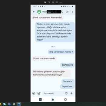 Yanlış Ürün İadesinde Çözüm Bekleyen Müşteri