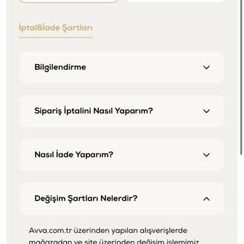 Avva Mağazasında Beden Değişimi Sorunu