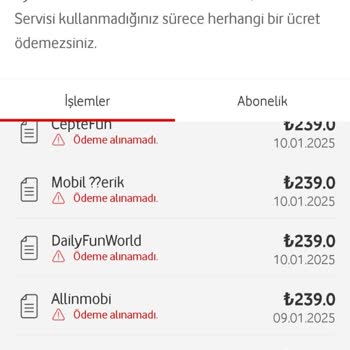 Onaysız Ceptefun Aboneliği Ve Haksız Ücretlendirme