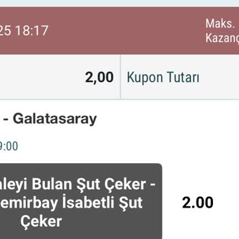 Kuponumda Yansımayan Şut Denemesi Sorunu