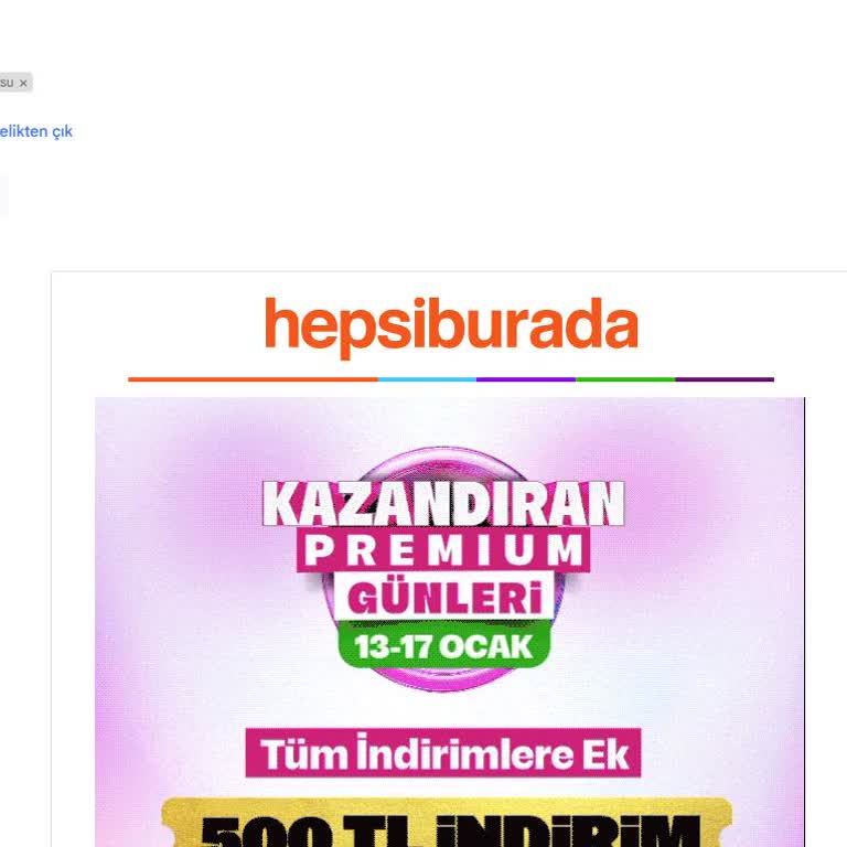 Hepsiburada'dan Gelen İstenmeyen Mailler