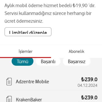 Vodafone Onaysız Abonelik Kesintileri Hakkında İade Talebi