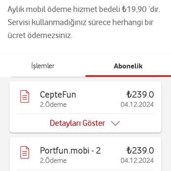 Vodafone Onaysız Abonelik Kesintileri Hakkında İade Talebi