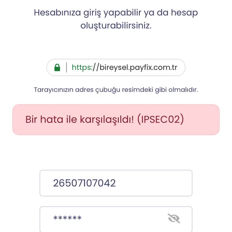 Payfix Hesabıma Erişim Sorunu