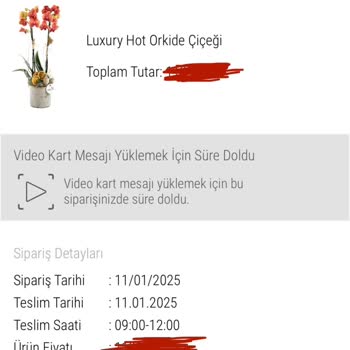 Teslim Edilmeyen Çiçek Siparişi