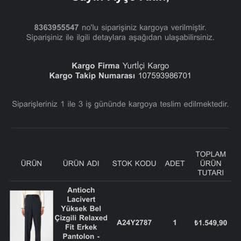 Yanlış Ürün Gönderimi Ve İletişim Sorunu