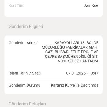 Kayıp Kredi Kartı: Kurye.net İletişim Sorunu