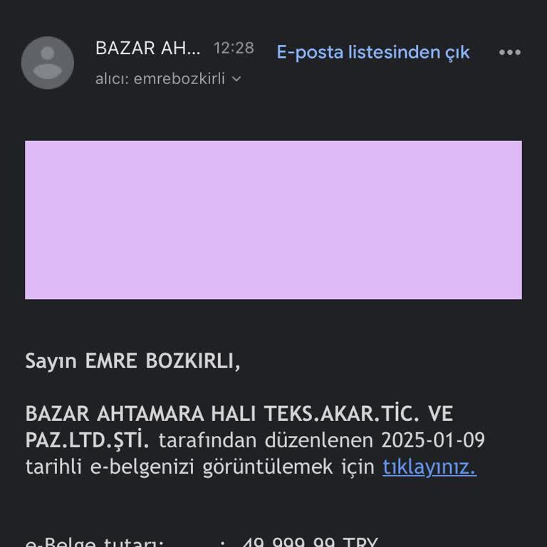 Adıma Düzenlenen Sahte Fatura Hakkında Yardım Talebi