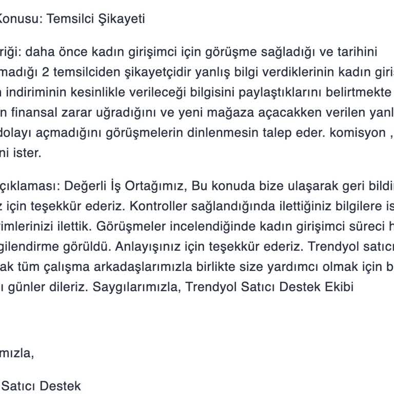 Yanlış Bilgilendirme Ve Uzayan Mağaza Devir Süreci