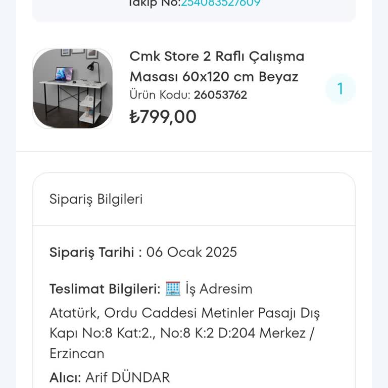 Teslim Edilmeyen Çalışma Masası Ve İletişim Sorunu