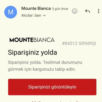 Mounte Bianca'dan Sipariş Verdim, Kargo Bilgisi Yok