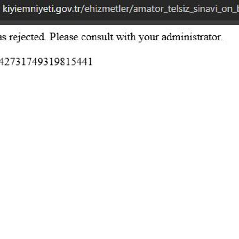 E-Devlet Amatör Telsizcilik Başvurusunda Karşılaşılan Sürekli Hata