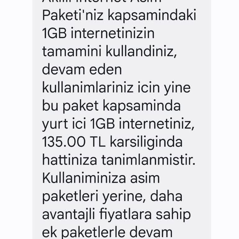 Vodafone'un Limit Aşımı Ve Ekstra Ücret Politikası