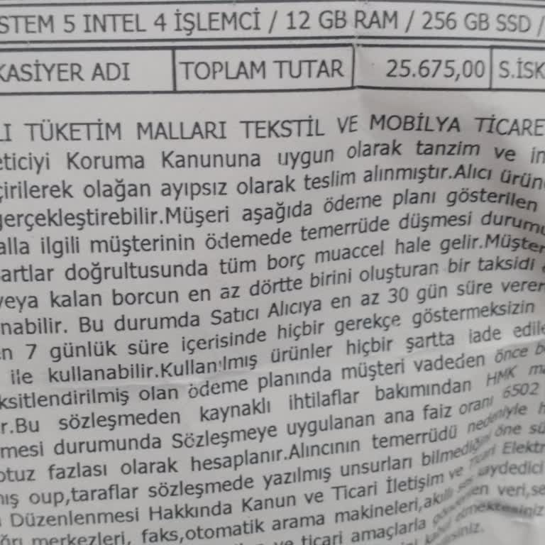 Evmoda Yanlış Laptop Teslimatı Ve Fatura Uyumsuzluğu