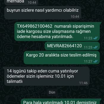 İade Sürecinde Gecikme Ve İletişim Sorunları