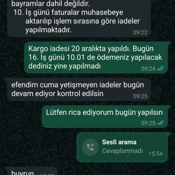 İade Sürecinde Gecikme Ve İletişim Sorunları