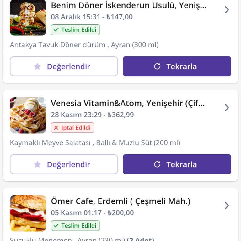 GetirYemek Uygulamasında İade Sorunu Ve Müşteri Hizmetleri Deneyimi