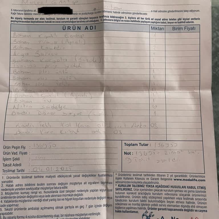 Modalife Teslimatında Sürekli Erteleme Ve Bilgilendirme Eksikliği