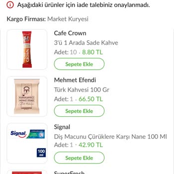 Teslim Edilmeyen Sipariş Ve İade Sorunu