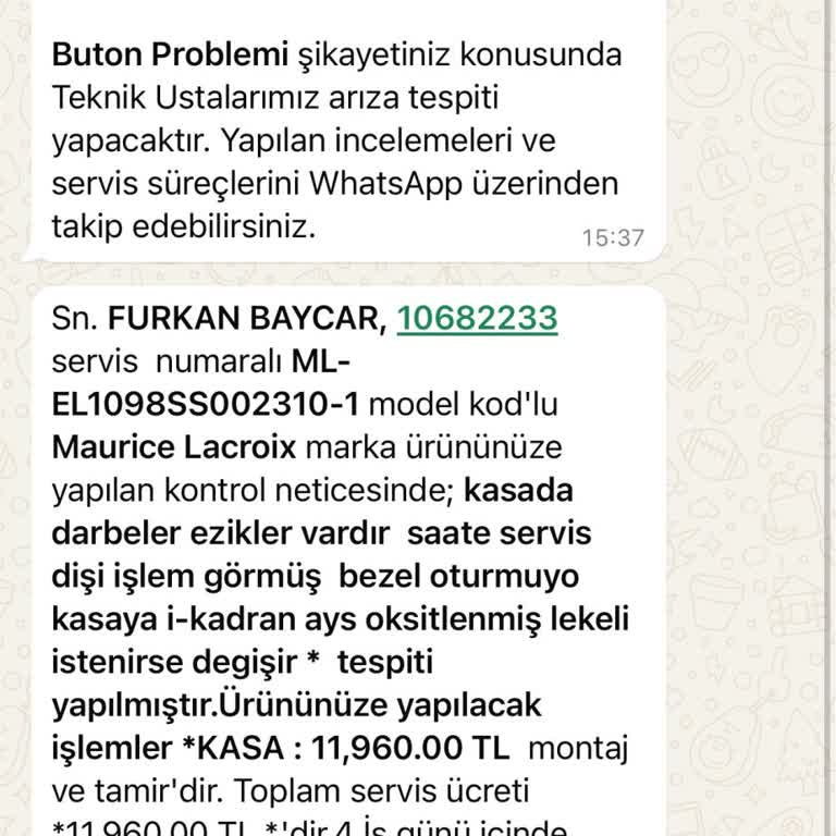 Garanti Süresi Biten Saatte Büyük Sorunlar Ve Yüksek Tamir Ücretleri