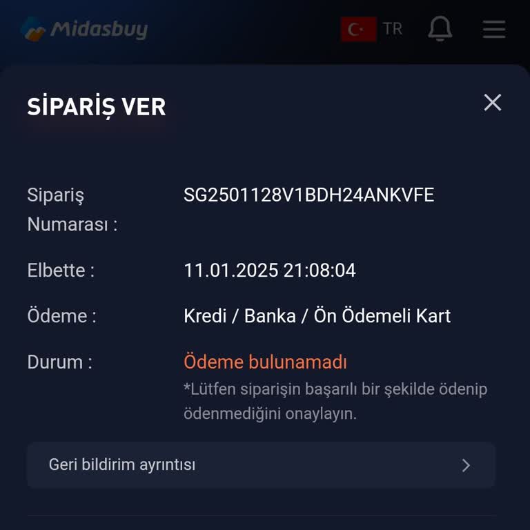 Midasbuy'da Kayıp UC Ve İletişim Sorunu