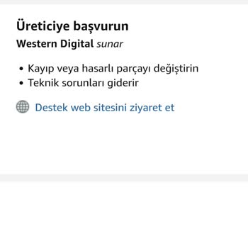 Amazon'dan Alınan Harddiskin Garanti Sorunu Çözülemiyor