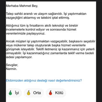 Armut.com'da İletişim Sorunu Ve Ücret İadesi Mağduriyeti
