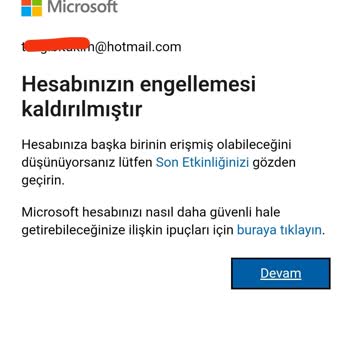 Microsoft Hesap Kilitlenme Sorunu