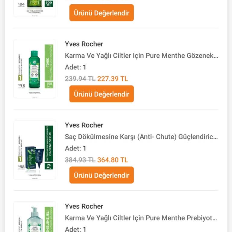 Yves Rocher Ürünleri Beklentileri Karşılamadı