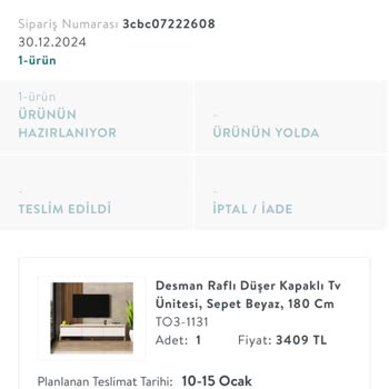TV Ünitesi Ve Ürün Teslimatında Yaşanan Büyük Sorunlar