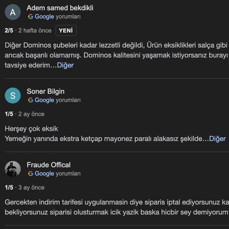 Domino's Sipariş İptali Ve Müşteri Hizmetleri Sorunu