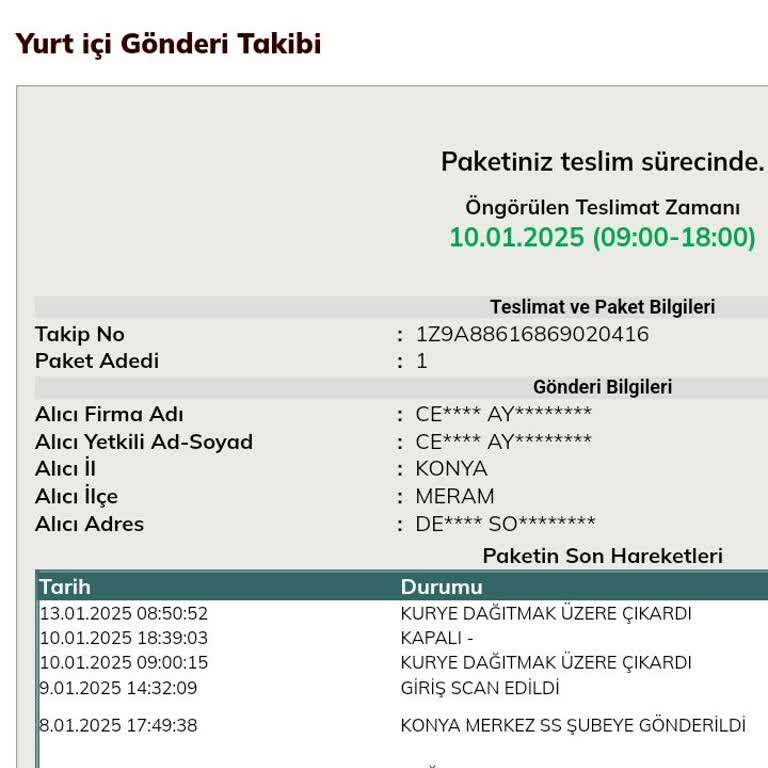 UPS Türkiye İle Kargo Teslimatında Sürekli Gecikme