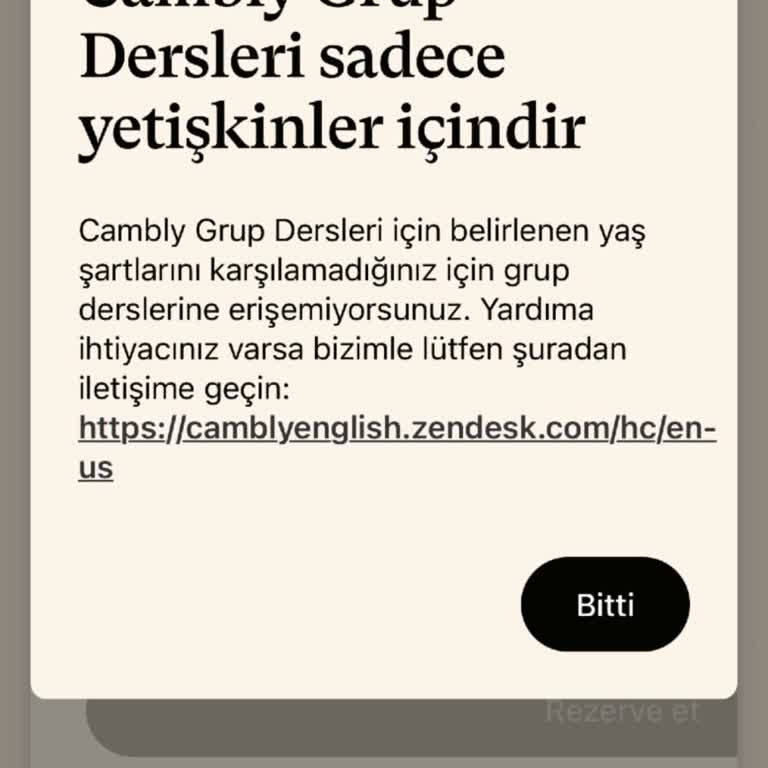 Yaş Sınırı Nedeniyle Erişim Sorunu
