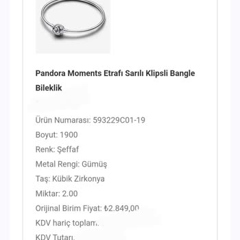 Pandora Mağazasındaki Sistem Hatası Ve Ürün Teslim Sorunu