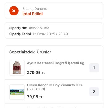 İptal Edilen Sipariş Ve Bilgilendirme Eksikliği