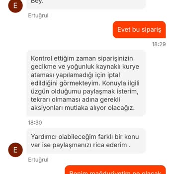 Sipariş İptali Ve Müşteri Hizmetlerinde Ciddiyetsizlik