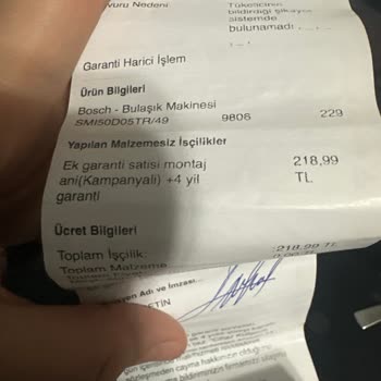 Bosch Bulaşık Makinesi Garantisi Ve Müşteri Hizmetleri Sorunu
