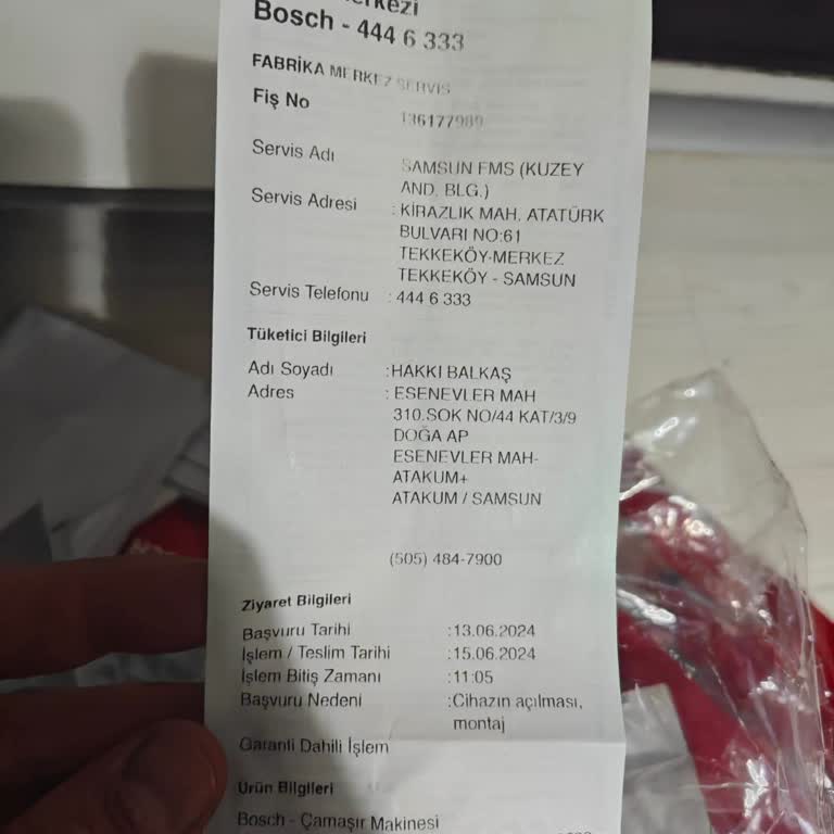 Bosch Çamaşır Makinesinde Kronik Ses Sorunu Ve Ürün Değişimi Talebi