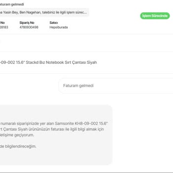 Hepsiburada'dan Faturasız Ürün Satışı Ve Müşteri Hizmetleri Sorunu