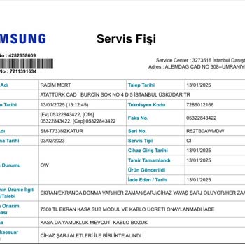 Samsung Tablet Garanti Dışı Bırakıldı: Kasa Yamulma Sorunu