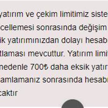 Para Yatırma Sorunu Ve Yanıltıcı Bilgilendirme