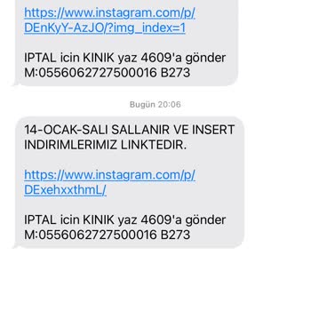 İzinsiz Mesaj Gönderen Market